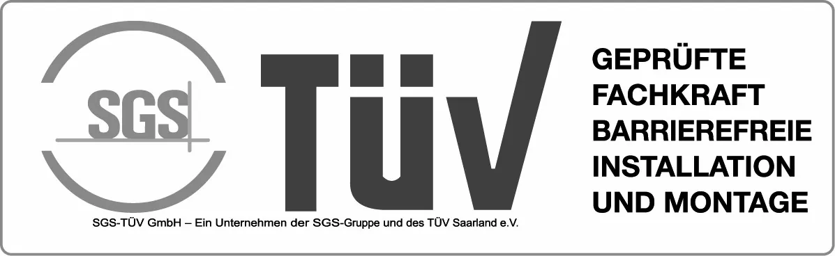 Geschäftsführer Alexander Ortmann ist TÜV geprüfte Fachkraft barrierefreie Installation und Montage